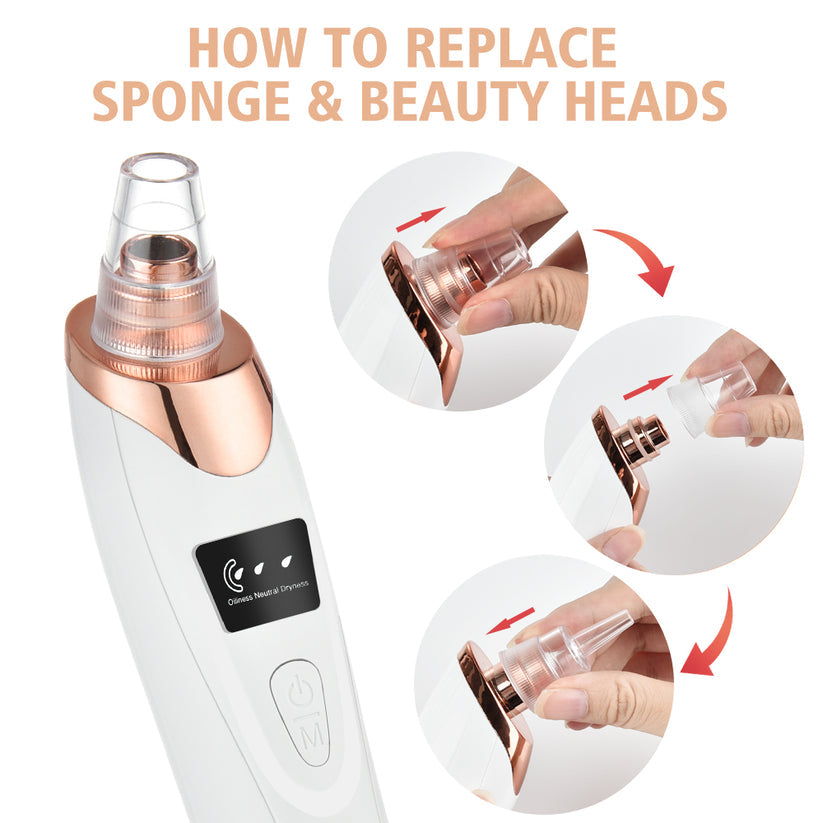 Premium Quality 5 IN 1 Blackheads Remover Vacuum Rechargable